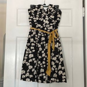 Elephant strapless dress